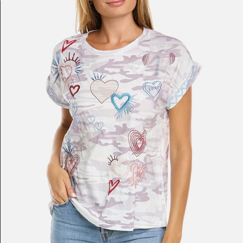 Johnny Was top Amour relaxed embroidered